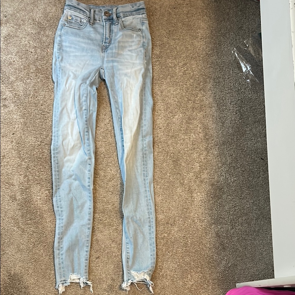 American Eagle Skinny Jeans Light Blue Size 000